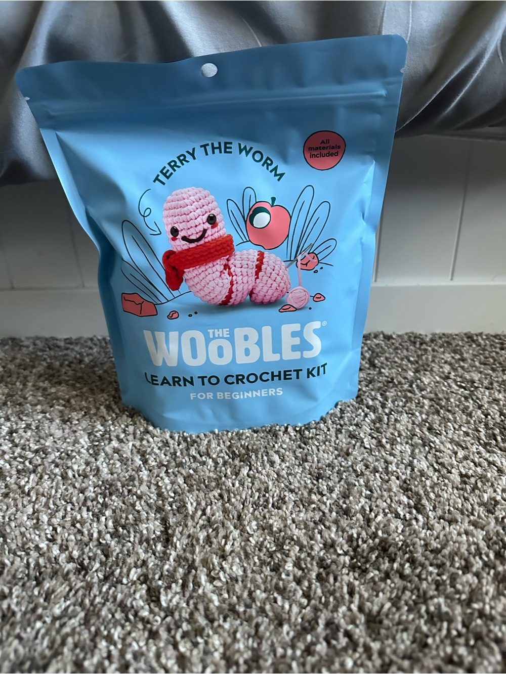 The Woobles Terry the Worm Learn to Crochet Kit NEW
